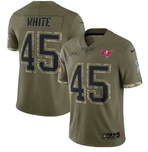 Men's Tampa Bay Buccaneers #45 Devin White 2022 Olive Salute To Service Limited Stitched Jersey,We sell and wholesale Men's Tampa Bay Buccaneers #45 Devin White 2022 Olive Salute To Service Limited Stitched Jersey on line form chian!